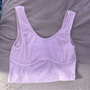 Lilac ribbed crop top